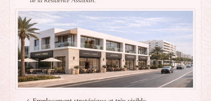 Locaux commerciaux à vendre à Rabat – 169 m² sur route côtière