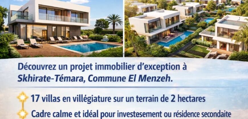 Projet de villas à vendre El Menzeh Skhirate-Témara