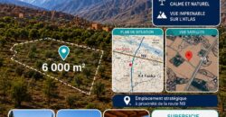 Terrain titré à vendre à Ait Faska – Vue exceptionnelle sur l’Atlas