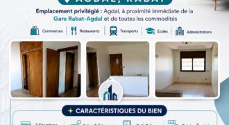 Appartement à louer à Agdal Rabat – Proche Gare Agdal