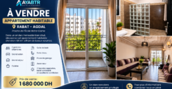Appartement à vendre Agdal Rabat – 100 m²